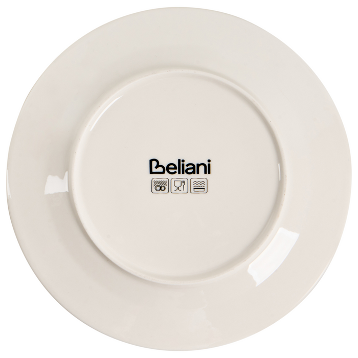 Set di 16 pezzi di stoviglie in porcellana fatte a mano con finitura smaltata reattiva, motivo natalizio biancao