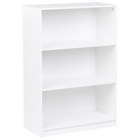 Libreria a 3 ripiani stile minimalista in truciolare  80 x 40 cm Bianca