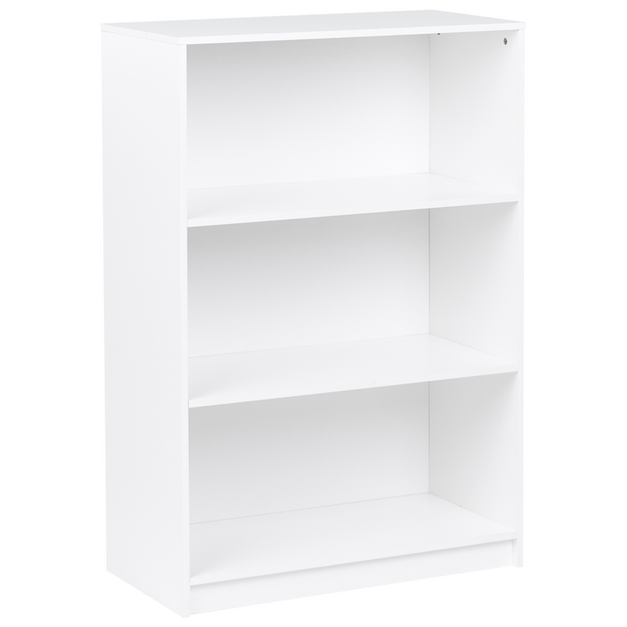 Libreria a 3 ripiani stile minimalista in truciolare  80 x 40 cm Bianca