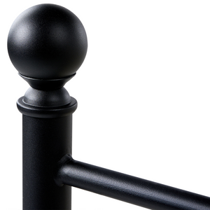 Letto matrimoniale 120 x 200 cm Rete a doghe con struttura in metallo Nero Retro