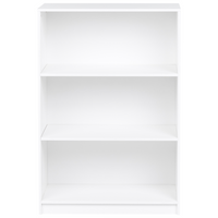 Libreria a 3 ripiani stile minimalista in truciolare  80 x 40 cm Bianca