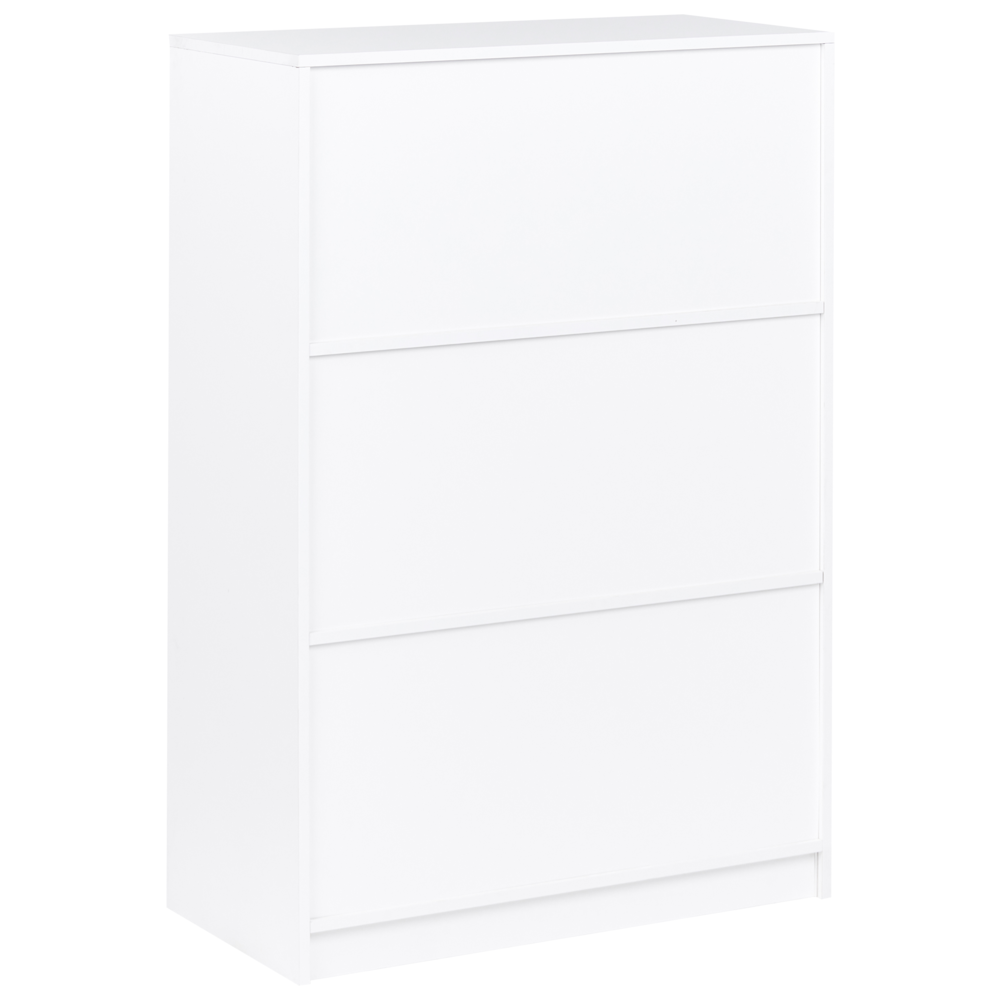 Libreria a 3 ripiani stile minimalista in truciolare  80 x 40 cm Bianca