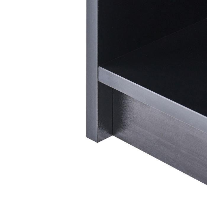 Libreria a 3 ripiani stile minimalista in truciolare 80 x 40 cm nero