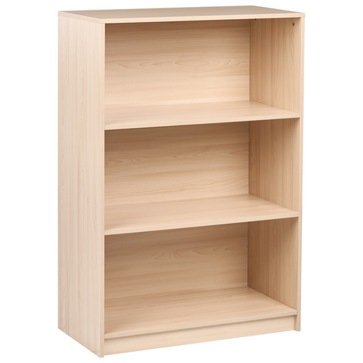Libreria a 3 ripiani stile minimalista in truciolare 80 x 40 cm marrone chiaro