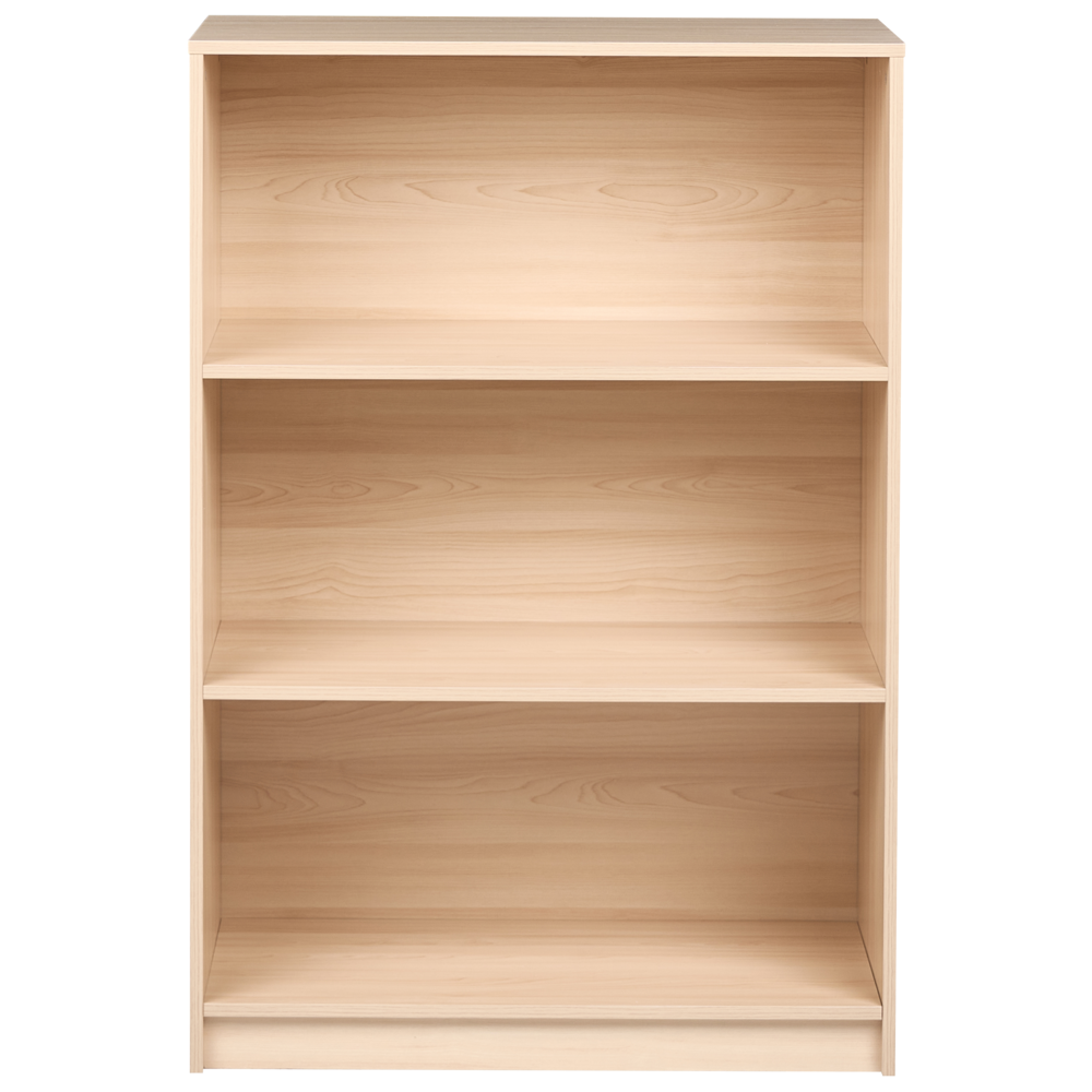 Libreria a 3 ripiani stile minimalista in truciolare 80 x 40 cm marrone chiaro