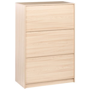 Libreria a 3 ripiani stile minimalista in truciolare 80 x 40 cm marrone chiaro