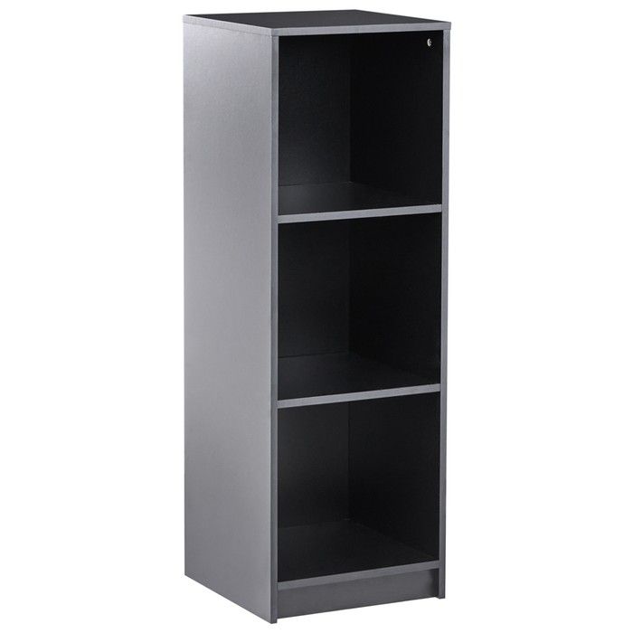 Libreria a 3 ripiani in truciolare 40 x 40 cm nero stile minimalista