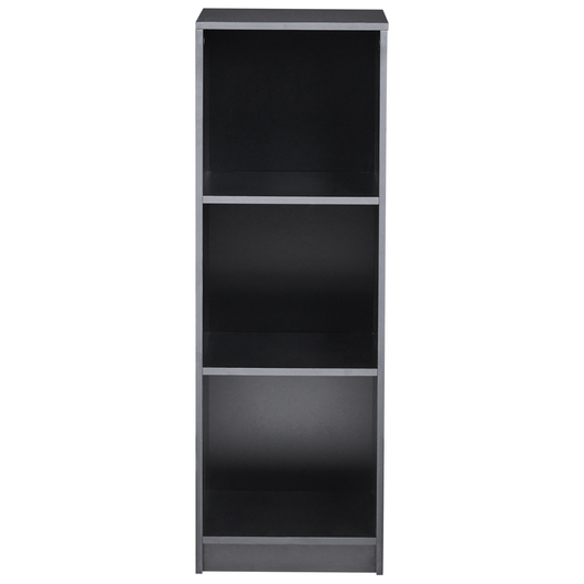 Libreria a 3 ripiani in truciolare 40 x 40 cm nero stile minimalista