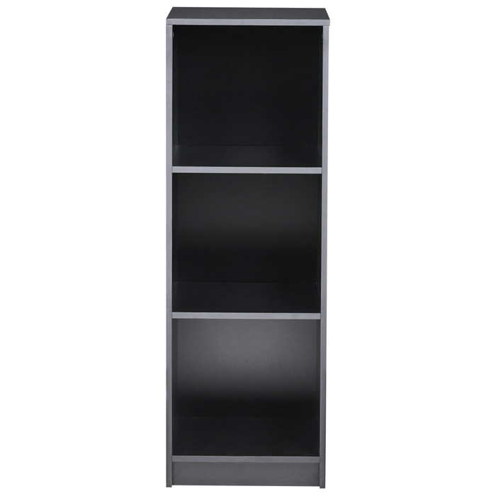 Libreria a 3 ripiani in truciolare 40 x 40 cm nero stile minimalista