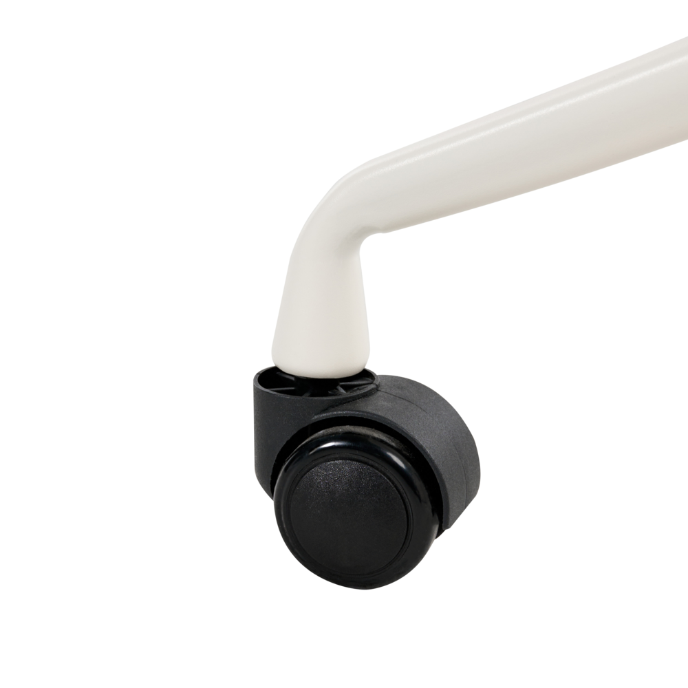 Sedia da ufficio con seduta in tessuto bianco sporco girevole, per scrivania regolabile in altezza