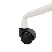 Sedia da ufficio con seduta in tessuto bianco sporco girevole, per scrivania regolabile in altezza