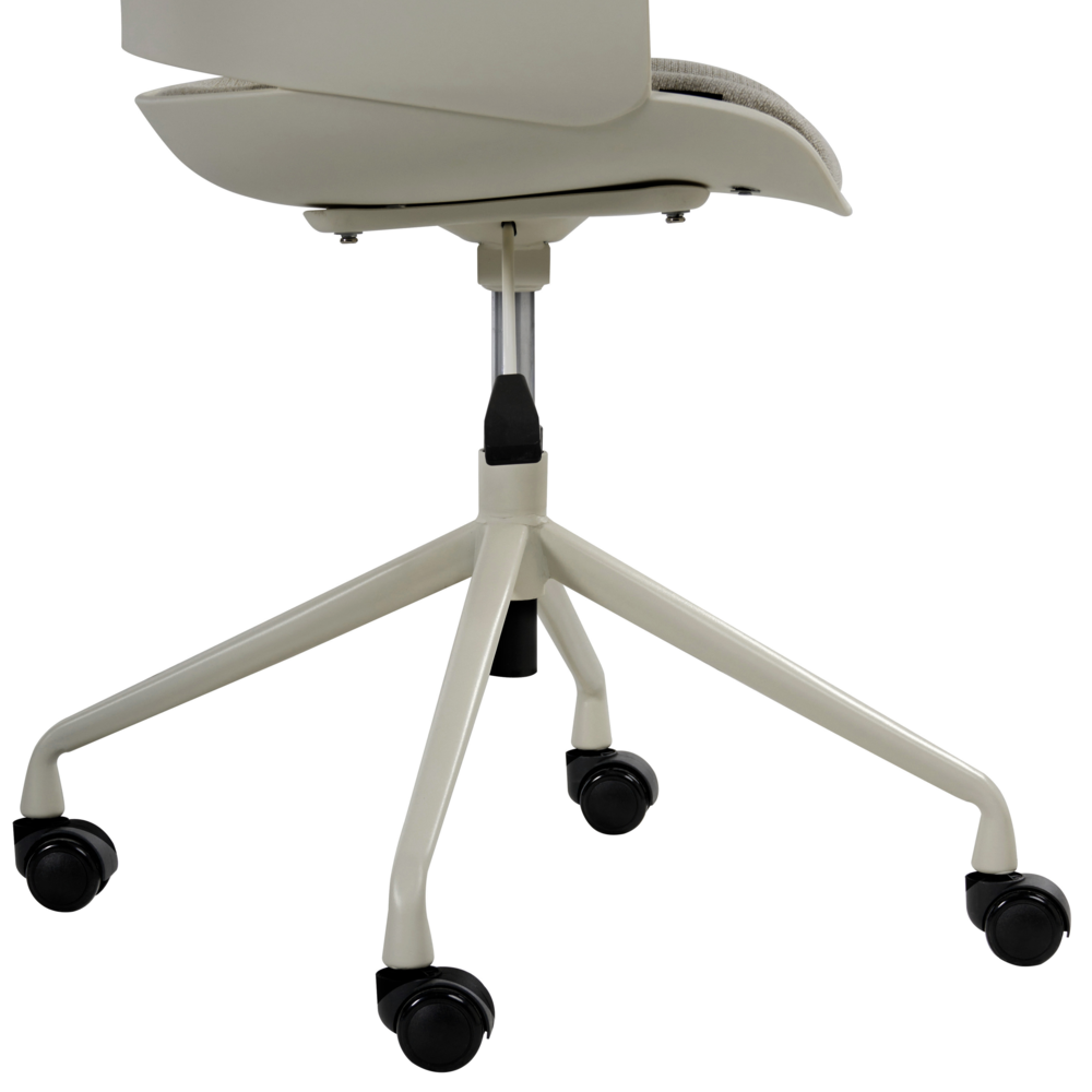 Sedia da ufficio con seduta in tessuto verde girevole, per scrivania regolabile in altezza