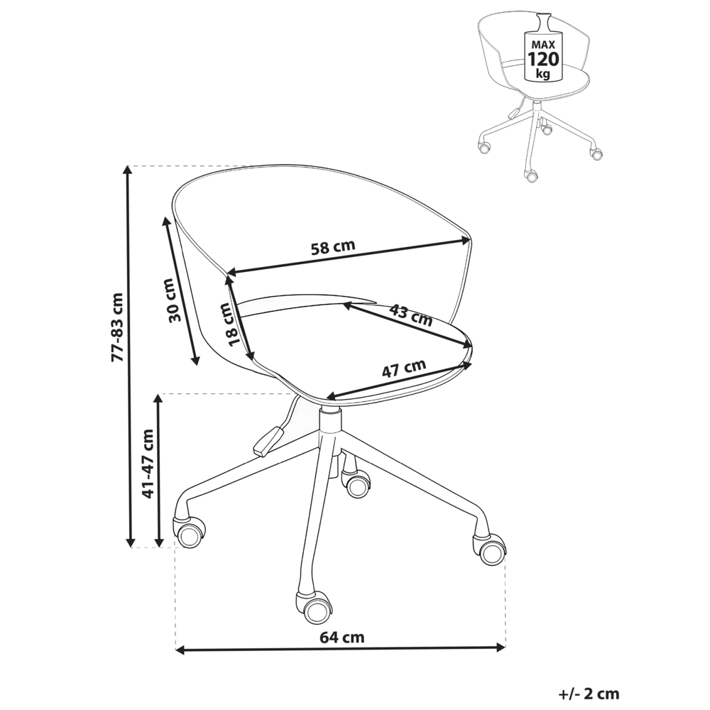 Sedia da ufficio con seduta in tessuto rosa girevole, per scrivania regolabile in altezza