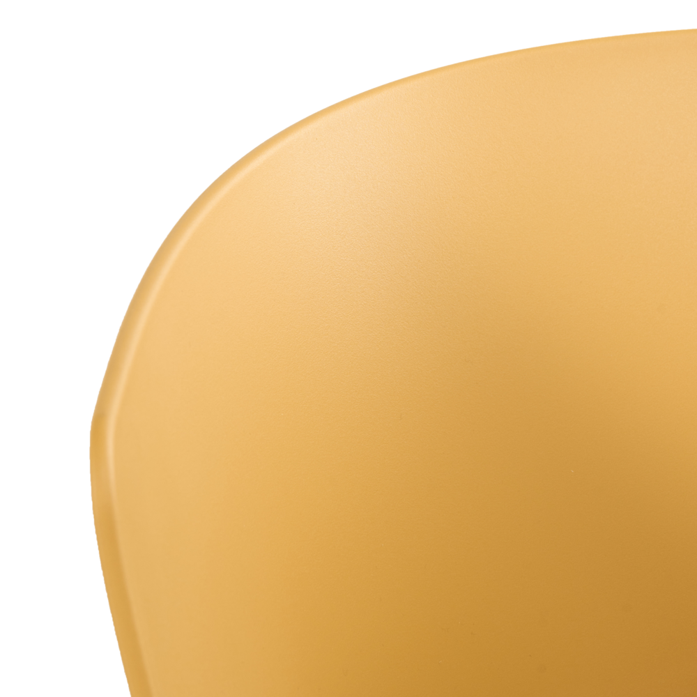 Sedia da ufficio con seduta in tessuto giallo girevole, per scrivania regolabile in altezza