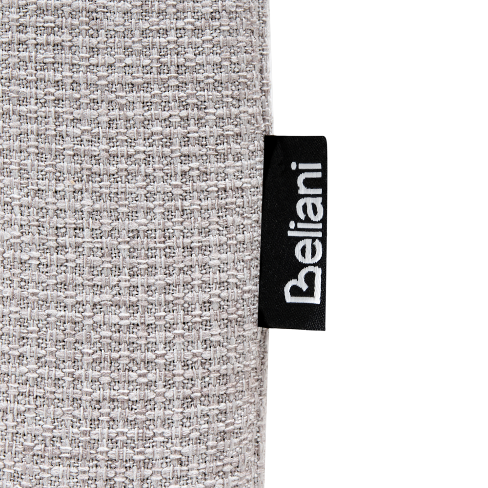 Letto matrimoniale con contenitore in tessuto grigio chiaro 160 x 200 cm portaoggetti stile moderno