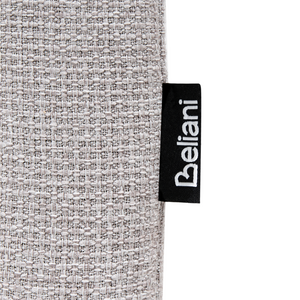 Letto matrimoniale con contenitore in tessuto grigio chiaro 160 x 200 cm portaoggetti stile moderno