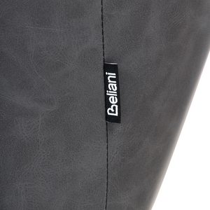 Set di 2 sedie da pranzo girevoli in ecopelle nera con schienale alto in stile scandinavo