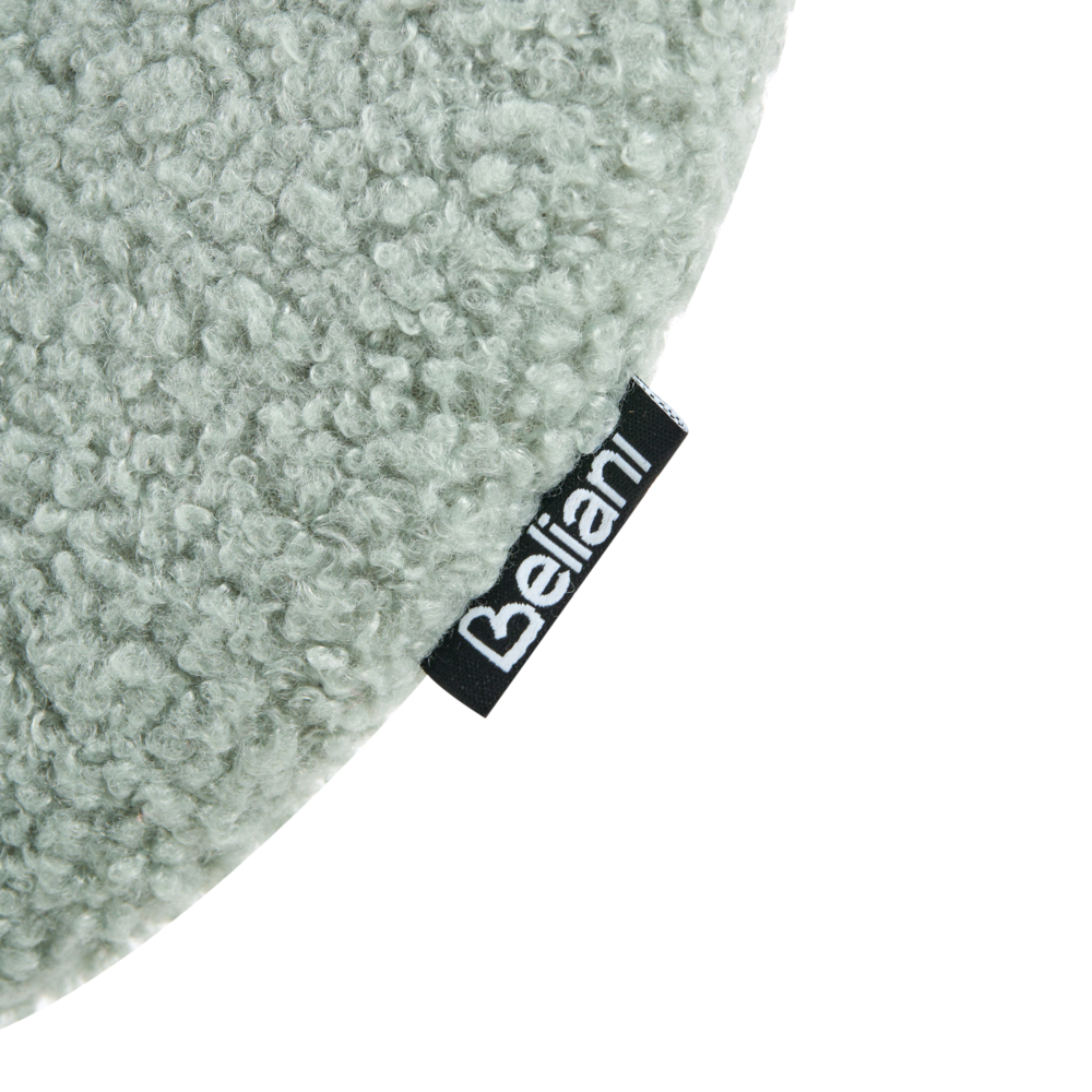 Set di 2 sedie Boucle con gambe effetto legno senza braccioli e tappi per gambe design retrò sedute da sala da pranzo verde chiaro