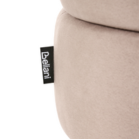 Pouf contenitore Rivestimento in velluto di poliestere tortora Base dorata Accessori per soggiorno dal design glamour