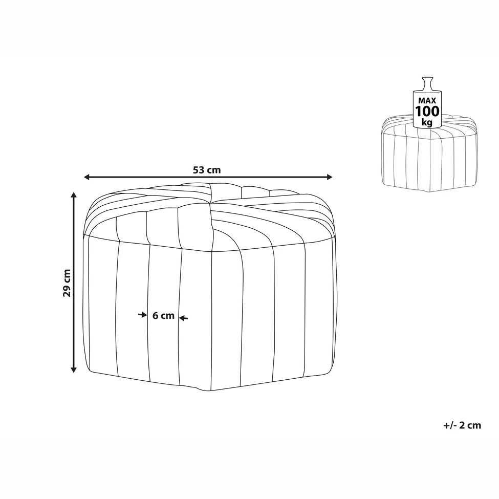 Pouf in velluto con rivestimento esagonale Violetto stile moderno Glamour