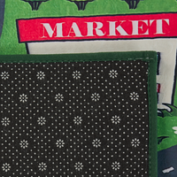 Tappeto Verde Poliestere Mappa Stradale Città Tappetino da Gioco da Terra a Tema 80 x 150 cm