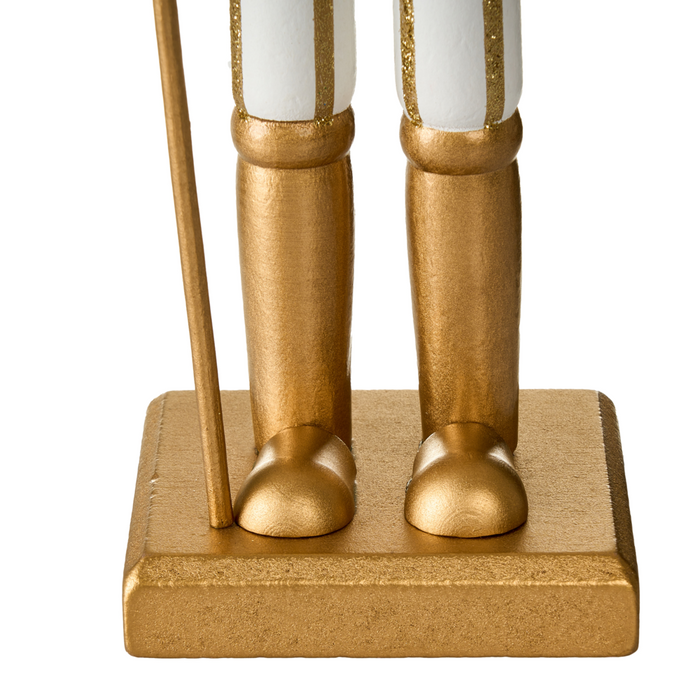 Statuetta schiaccianoci in legno di pino bianco Decorazione natalizia fatta a mano