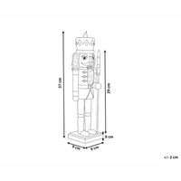 Statuetta schiaccianoci in legno di pino bianco Decorazione natalizia fatta a mano
