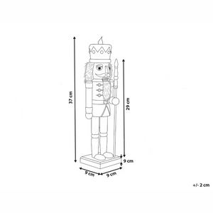 Statuetta schiaccianoci in legno di pino bianco Decorazione natalizia fatta a mano