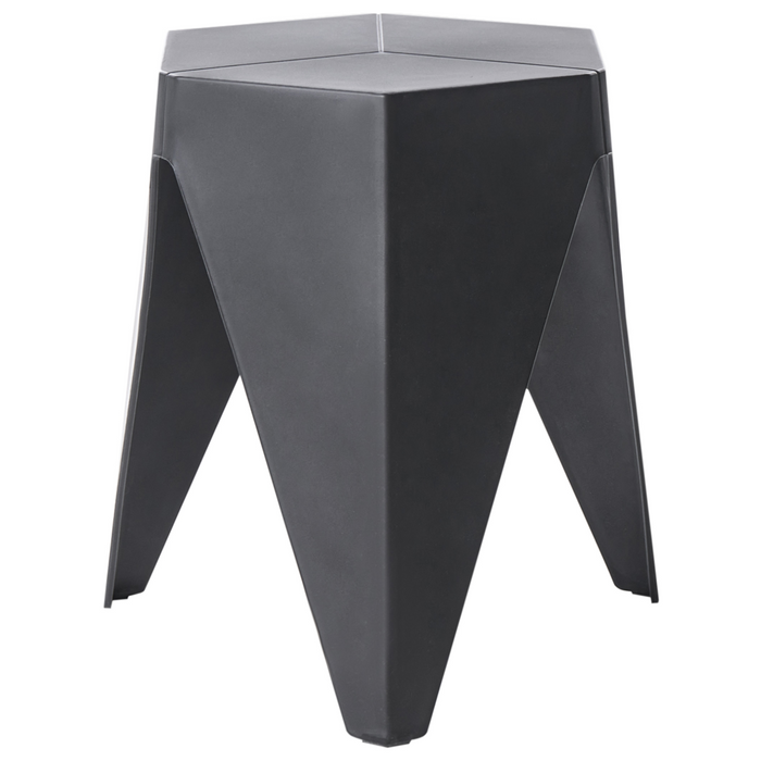 Set di 4 sgabelli da giardino extra impilabili in materiale sintetico multicolore stile elegante