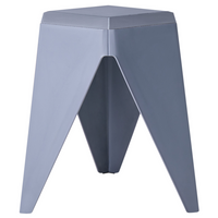 Set di 4 sgabelli da giardino extra impilabili in materiale sintetico multicolore stile elegante