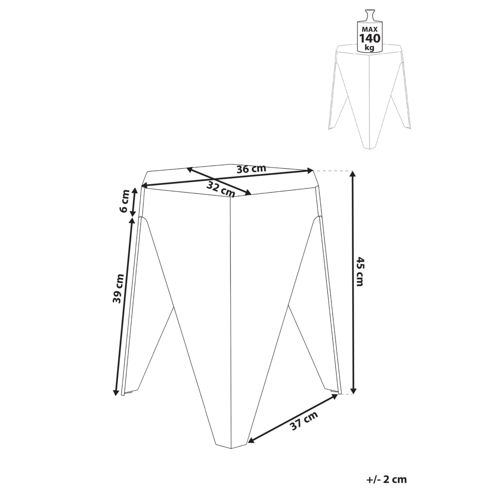 Set di 4 sgabelli da giardino per esterni Materiale sintetico Impilabile Tonalità pastello Multicolore