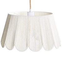 Lampada a sospensione con base in ferro e paralume in corda di carta stile boho luce ambientale beige