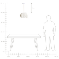 Lampada a sospensione con base in ferro e paralume in corda di carta stile boho luce ambientale beige