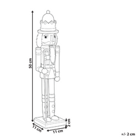 Statuetta schiaccianoci in legno di pino Decorazione natalizia con bocca apribile Fatto a mano Blu
