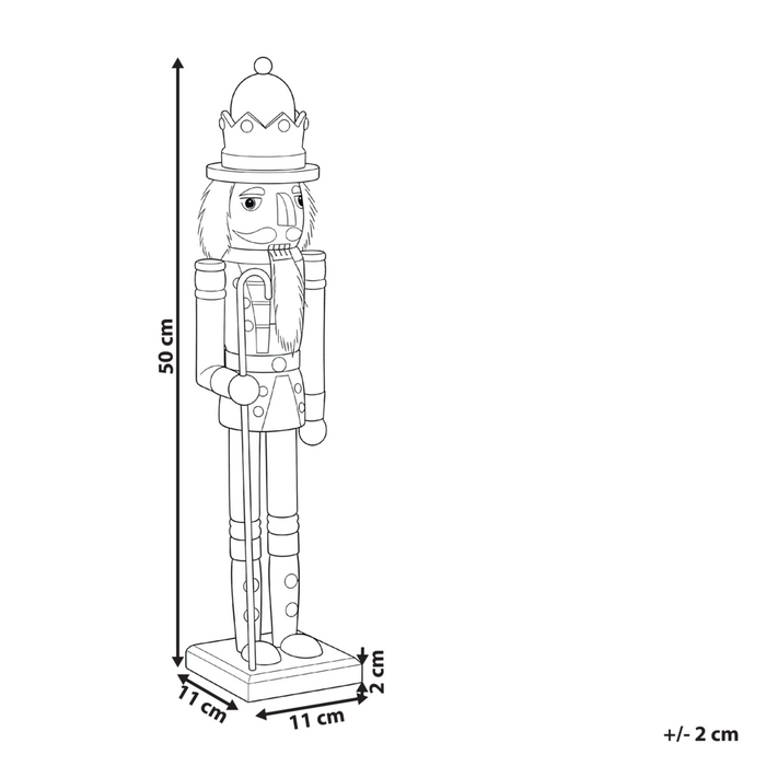 Statuetta schiaccianoci in legno di pino Decorazione natalizia con bocca apribile Fatto a mano Blu