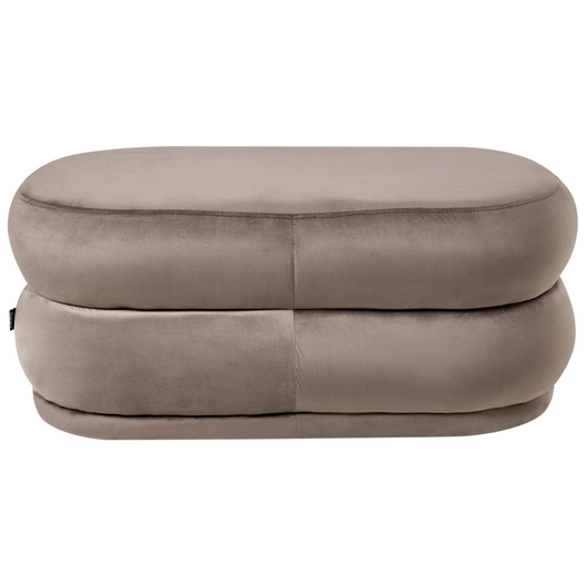 Panca decorativa in velluto marrone soggiorno camera da letto moderno