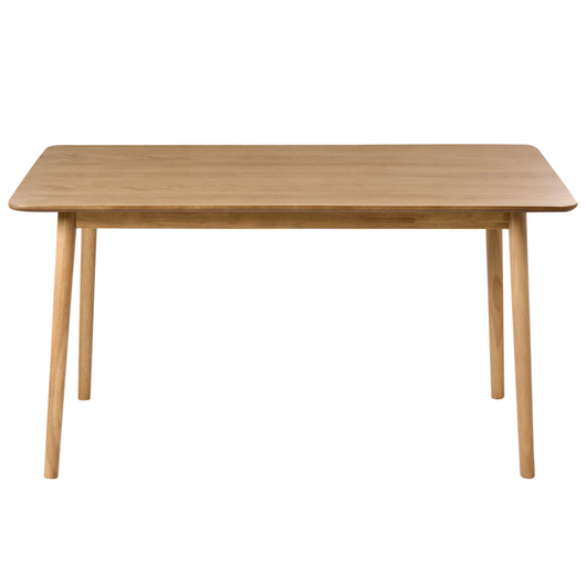 Tavolo da pranzo per sala da pranzo e cucina 140 x 80 cm Gambe in legno massello Rovere chiaro impiallacciato