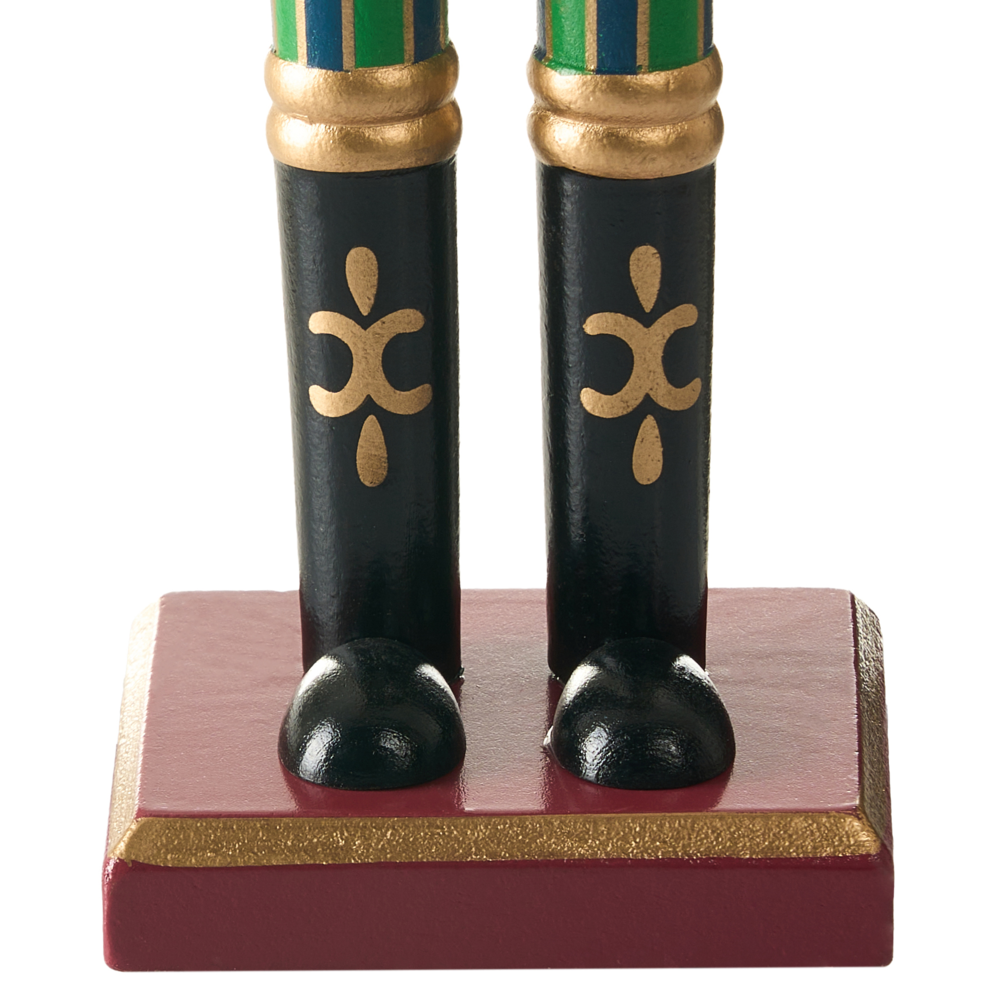 Set di 3 statuine Schiaccianoci in materiale sintetico verde scuro decorazione natalizia