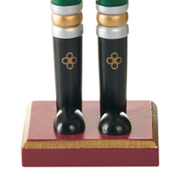 Set di 3 statuine Schiaccianoci in materiale sintetico verde scuro decorazione natalizia