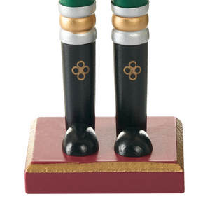 Set di 3 statuine Schiaccianoci in materiale sintetico verde scuro decorazione natalizia