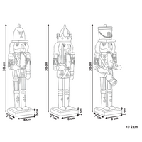 Set di 3 statuine Schiaccianoci in materiale sintetico verde scuro decorazione natalizia