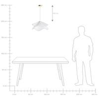 Lampada a sospensione con base in ferro e paralume in tessuto stile moderno luce d'atmosfera bianco