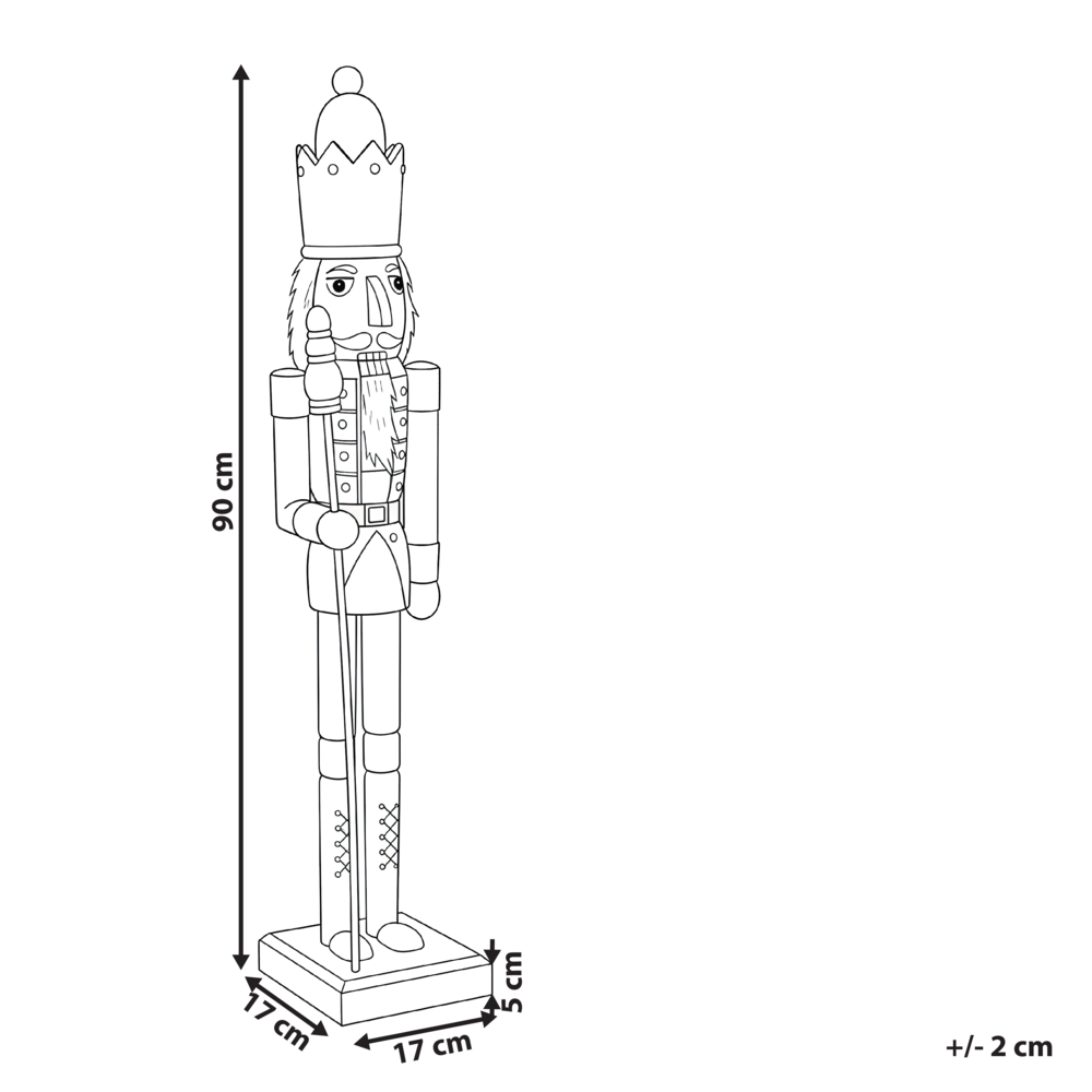 Statuina Schiaccianoci in materiale sintetico Rosa decorazione natalizia