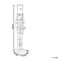 Statuetta schiaccianoci in legno di pino rosso Decorazione natalizia fatta a mano soggiorno salotto elegante e glamour