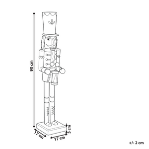 Statuetta schiaccianoci in legno di pino rosso Decorazione natalizia fatta a mano soggiorno salotto elegante e glamour