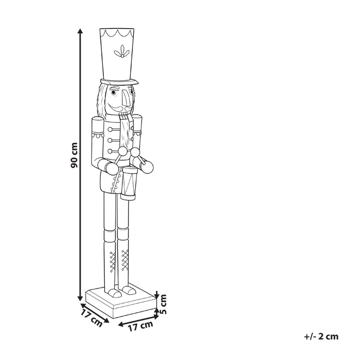 Statuetta schiaccianoci in legno di pino rosso Decorazione natalizia fatta a mano soggiorno salotto elegante e glamour