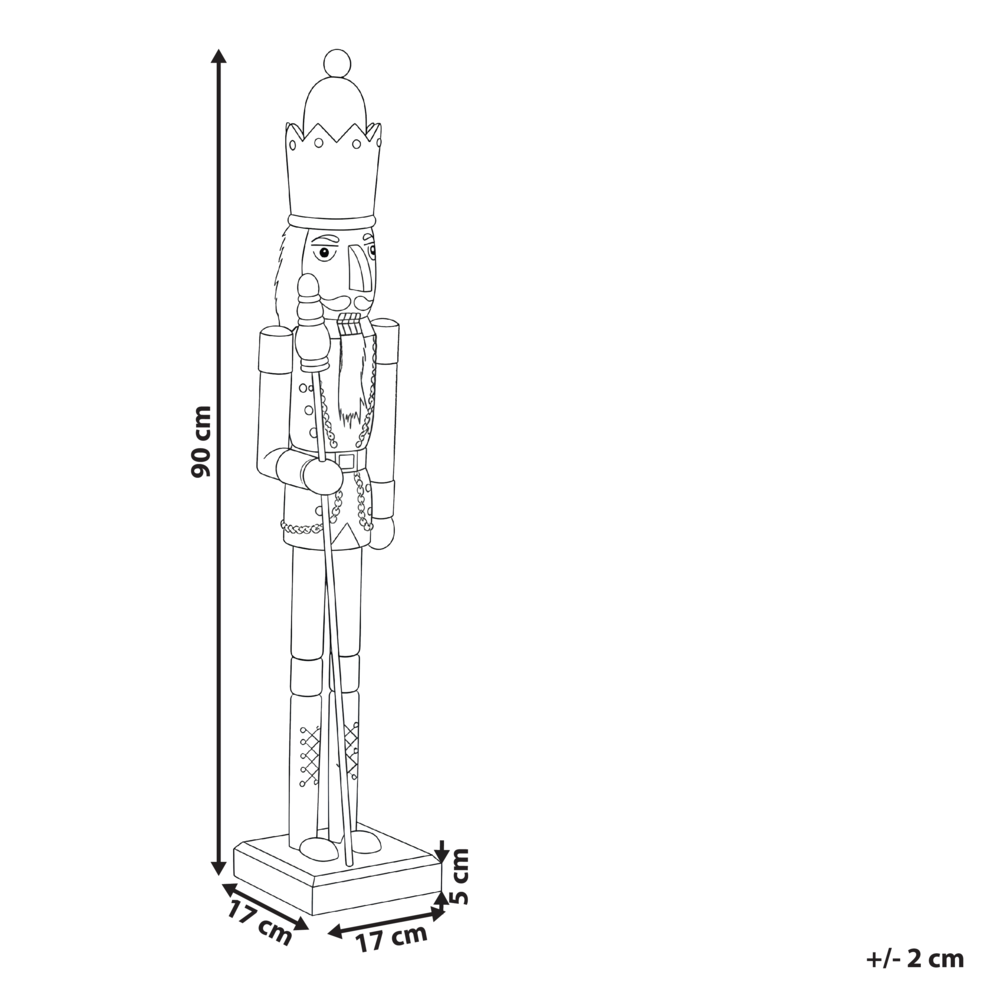 Statuetta schiaccianoci in legno di pino Decorazione natalizia con bocca apribile Fatto a mano Rosso decorazione natalizia Rosso