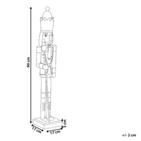 Statuetta schiaccianoci in legno di pino Decorazione natalizia con bocca apribile Fatto a mano Rosso decorazione natalizia Rosso