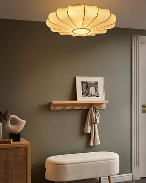 Lampada a sospensione con base in ferro bianco e paralume in tessuto Stile scandinavo Luce d'atmosfera Bianca