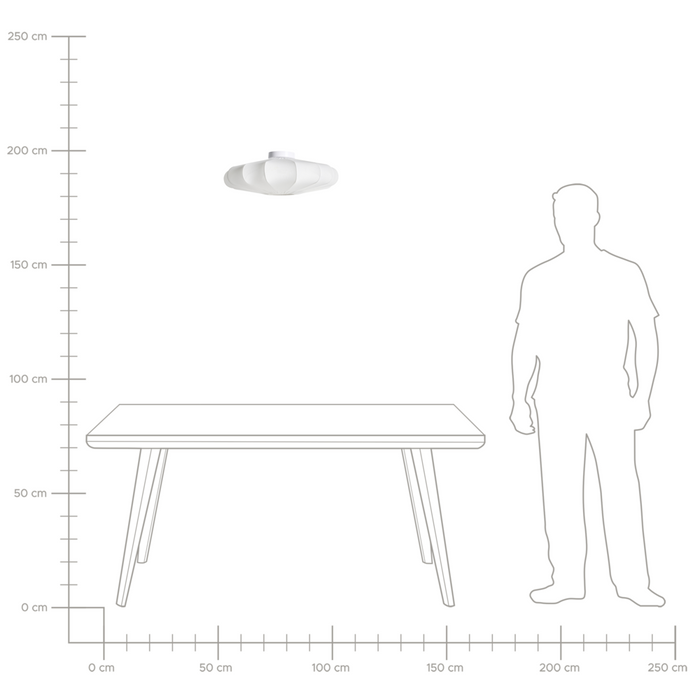 Lampada a sospensione con base in ferro bianco e paralume in tessuto Stile scandinavo Luce d'atmosfera Bianca